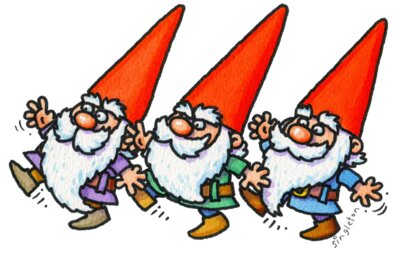 THREE DANCING GNOMES