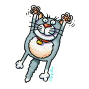 TS GREY CAT JUMPING trans BG 2