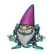 TS BAD GNOME blue glow LARGE