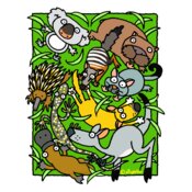 TS AUST ANIMALS AND GUMLEAVES PRINT FILE