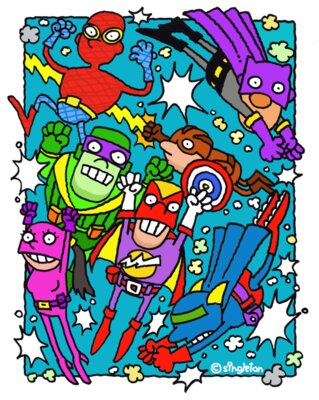 TS SUPERHEROES PRINT FILE