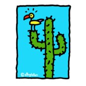 TS SIMPLE BIRD ON CACTUS PRINT FILE