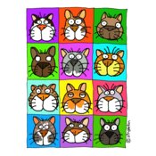 T SHIRT DESIGNS multi cat panel MASTER for white BG