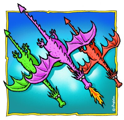 TS THREE DRAGONS PRINT