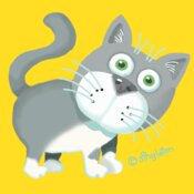 CAT Mum Puss PRINT FILE Yellow BG