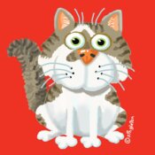 CAT Buddy PRINT FILE red BG