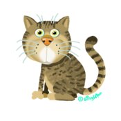 CAT Hazel PRINT Trans BG