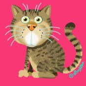 CAT Hazel PRINT Pink BG