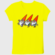THREE DANCING GNOMES-plain background