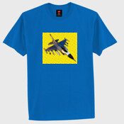F-16 FIGHTER-YELLOW BG