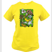 AUST ANIMALS AND GUM LEAVES-Womens