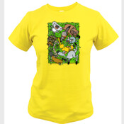 AUST ANIMALS AND GUM LEAVES-Womens