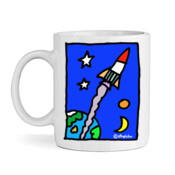 EARTH AND ROCKET-MUG